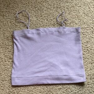 American Eagle Outfitters Lilac Ribbed Tank Top